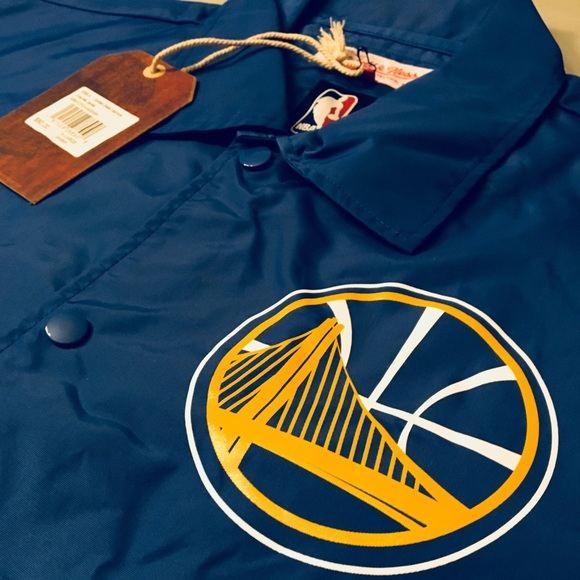 🆕 🔥M&N Golden State Warriors Coaches Jacket☄️🏀 - Picture 2 of 7